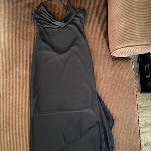 Black Spaghetti Strap Fitted Dress